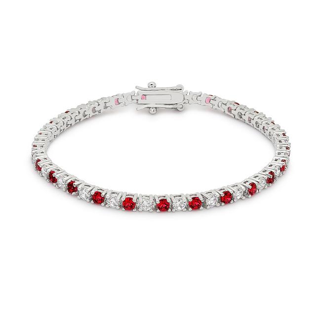 Ruby Red Cubic Zirconia Tennis Bracelet Ruby Red Cubic Zirconia Tennis Bracelet