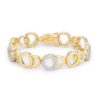 Circle Bijoux 7 Inch Two Tone Bracelet