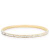 Simple Goldtone Finish Crystal Bangle