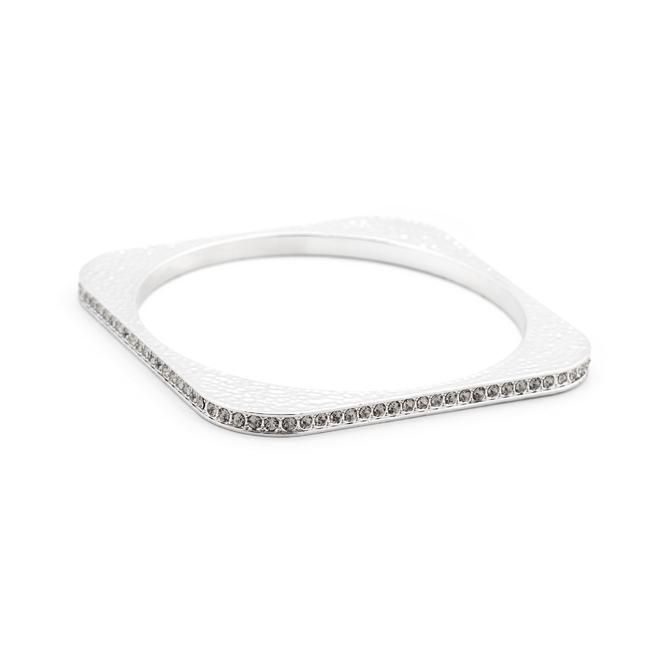 Hammered Cubic Zirconia Square Bangle Hammered Cubic Zirconia Square Bangle