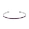 Channel-Set Amethyst Purple Cubic Zirconia Cuff