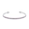 Channel-Set Lavender Cubic Zirconia Cuff