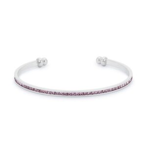 Channel-Set Lavender Cubic Zirconia Cuff