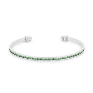 Channel-Set Peridot Green Cubic Zirconia Cuff