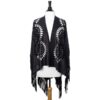 Charcoal Grey Shawl With Cutouts
