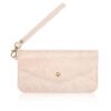 Nyla Blush Faux Leather Clutch