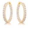 18k Gold Plated Eternity Hoop Earrings