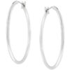 Basic Silvertone Finish Hoop Earrings