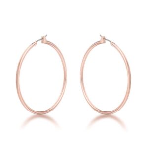 45mm Rose Gold Plated Hoop Earrings