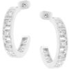 Studded Cubic Zirconia Hooplet Earrings