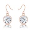 5.5 Ct Rose Gold CZ Drop Earrings