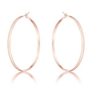 55mm Rose Gold Plated Classic Hoop Earrings
