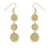 Golden Filigree Circle Earrings