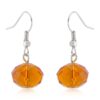 Orange Faceted Bead Earrings