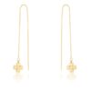 Patricia Gold Stainless Steel Clover Threaded Drop Earrings