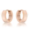 Marlene Rose Gold Stainless Steel Small Hoop Earrings
