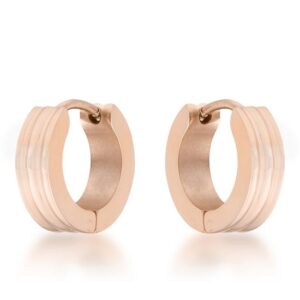 Marlene Rose Gold Stainless Steel Small Hoop Earrings