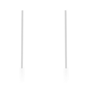 Carolee Rhodium Stainless Steel Long Line Drop Earrings
