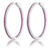 Fuchsia Micro Pave CZ Hoops