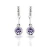Lavender Cubic Zirconia Dangle Earrings