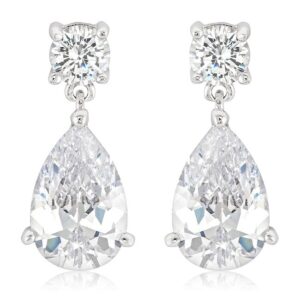 Elegant Cubic Zirconia Drop Earrings