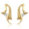 Solitaire Winged Earrings