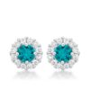 Bella Bridal Earrings in Aqua