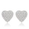 Special Pave Heart Earrings