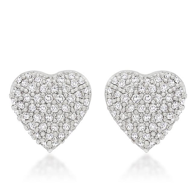 Special Pave Heart Earrings Special Pave Heart Earrings
