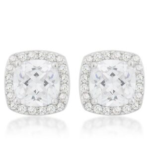 Pave Halo Earrings