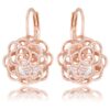 Maya 1.5ct CZ Rose Gold Rose Drop Earrings