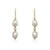 Yellow Gold Pearl Drops