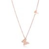 Beatrice Rose Gold Stainless Steel Delicate Butterfly Necklace