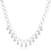 1.32 Ct Stunning Rhodium Necklace with CZ Charms