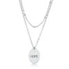 Stainless Steel Double Chain "HOPE" Necklace