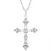 Brilliant Cubic Zirconia Cross Pendant