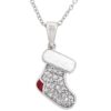 Red and White Stocking Pendant