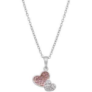 Two Hearts Pave Pendant