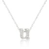 Micro-Pave Initial U Pendant