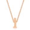 Rose Gold Finish Initial I Pendant