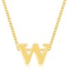Golden Initial W Pendant