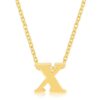 Golden Initial X Pendant