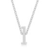 Rhodium Plated Finish Initial L Pendant