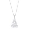 .2 ct CZ Rhodium Christmas Tree Pave Holiday Pendant