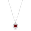 Bella Bridal Pendant in Ruby Red