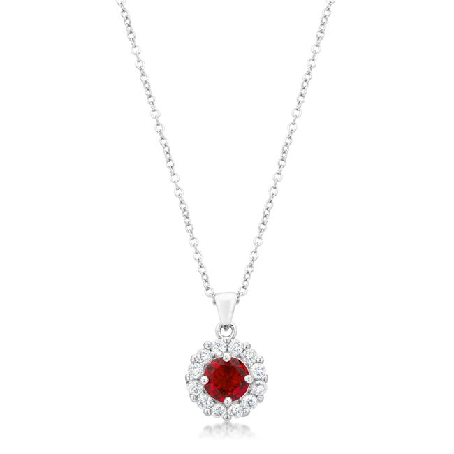Bella Bridal Pendant in Ruby Red Bella Bridal Pendant in Ruby Red