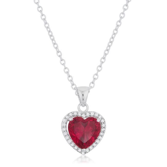 Garnet Red Heart Pendant Garnet Red Heart Pendant
