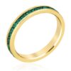 Stylish Stackables Eternity Green Crystal Ring