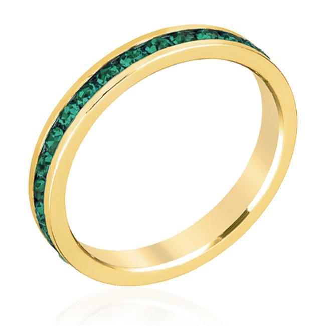 Stylish Stackables Eternity Green Crystal Ring Stylish Stackables Eternity Green Crystal Ring