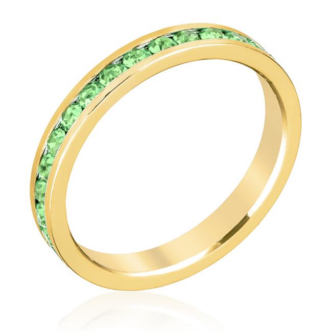 Stylish Stackables Peridot Crystal Gold Ring Stylish Stackables Peridot Crystal Gold Ring